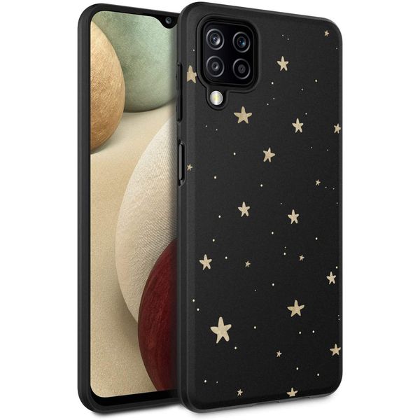 imoshion Coque Design Samsung Galaxy A12 - Etoiles / Noir