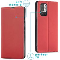 imoshion Étui de téléphone Slim Folio Redmi Note 10 (5G) - Rouge