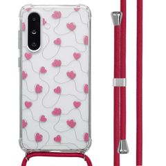 imoshion Coque Design avec cordon Samsung Galaxy A26 - Dusty Rose Connected Hearts