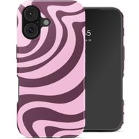 Selencia Coque arrière Vivid Apple iPhone 17 - Wavy Swirl Pink Plum