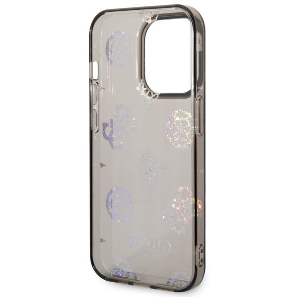 Guess Coque Peony Glitter iPhone 14 Pro - Noir