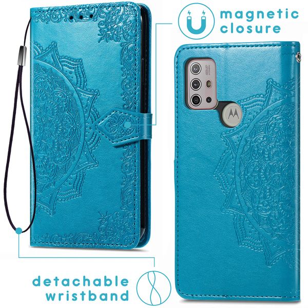 imoshion Etui de télephone Mandala Motorola Moto G30 / G20 / G10 (Power) - Turquoise