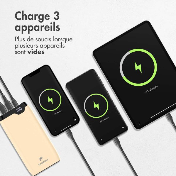 imoshion Batterie externe - 20.000 mAh - Quick Charge et Power Delivery - Jaune