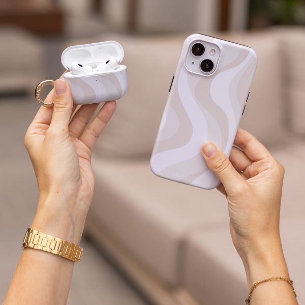 Selencia Coque Vivid Apple AirPods 4 - Desert Waves Beige