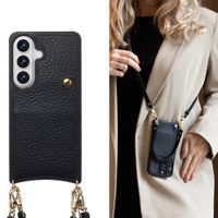 Selencia Coque de télephone Nova avec cordon et porte-cartes Samsung Galaxy S26 - Noir