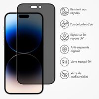 Accezz Protection d'écran en verre trempé Privacy iPhone 14 Pro