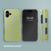 Selencia Coque arrière Vivid avec MagSafe Apple iPhone 16 - Zebra Winter Sky Titanium Yellow