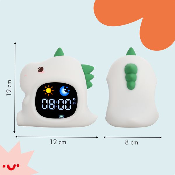 imoshion Kids Coach de sommeil - Veilleuse avec haut-parleur - Réveil enfant - Dino