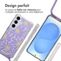 imoshion Coque Design avec cordon Samsung Galaxy S25 - Tropical Violet Flowers Connect
