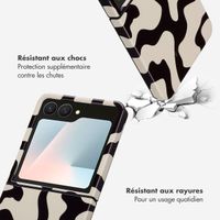 Selencia Coque arrière Vivid Samsung Galaxy Z Flip 7 - Art Wave Black