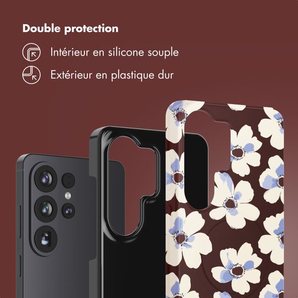 Selencia Coque arrière Vivid Samsung Galaxy S26 Ultra - Choco Flower Pop