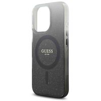 Guess Coque MagSafe IML Glitter Gradient Apple iPhone 16 Pro - Noir