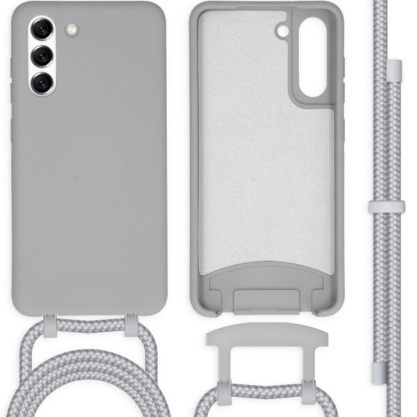 imoshion Coque de couleur avec cordon amovible Samsung Galaxy S21 FE - Gris