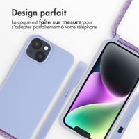 imoshion ﻿Coque en silicone avec cordon Apple iPhone 14 - Violet