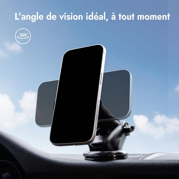 imoshion Support de téléphone pour voiture - Magnétique - Tableau de bord / Pare-brise - Noir