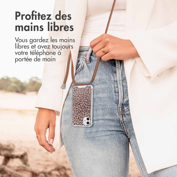 imoshion Coque Design avec cordon Apple iPhone 11 - Leopard Mood