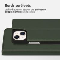 Accezz Étui de téléphone Slim Folio en cuir de qualité supérieure Apple iPhone 13 - Vert