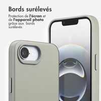 Accezz Coque arrière en cuir avec MagSafe Apple iPhone 16e - Light Grey