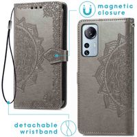 imoshion Etui de téléphone portefeuille Mandala Xiaomi 12 Lite - Gris