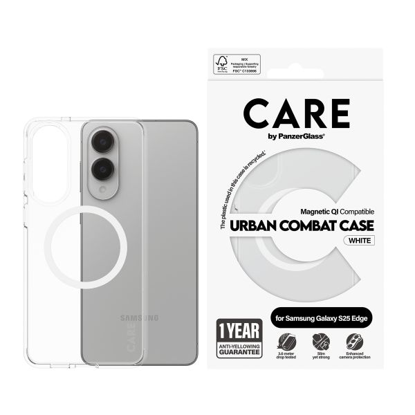 CARE by PanzerGlass Coque Urban Combat Samsung Galaxy S25 Edge - Transparent