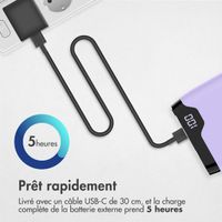 imoshion Batterie externe - 20.000 mAh - Quick Charge et Power Delivery - Lilas