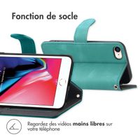 imoshion Etui de télephone portefeuille avec cordon Apple iPhone SE (2022 / 2020) / 8 / 7 - Turquoise