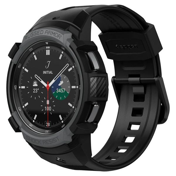 Spigen Rugged Armor™ Pro Case  Samsung Galaxy Watch 4 - 46 mm - Charcoal Gray