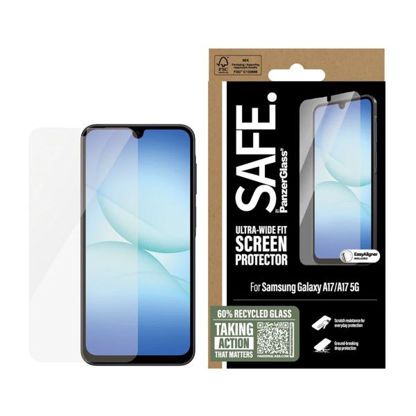 SAFE by PanzerGlass Protection d'écran Ultra-Wide Fit avec applicateur Samsung Galaxy A17 (5G)
