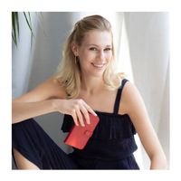 Selencia Étui portefeuille en cuir véritable Apple iPhone SE (2016) / 5 / 5s - Rouge