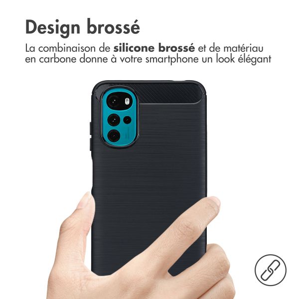 imoshion Coque Brushed Motorola Moto G22 - Noir