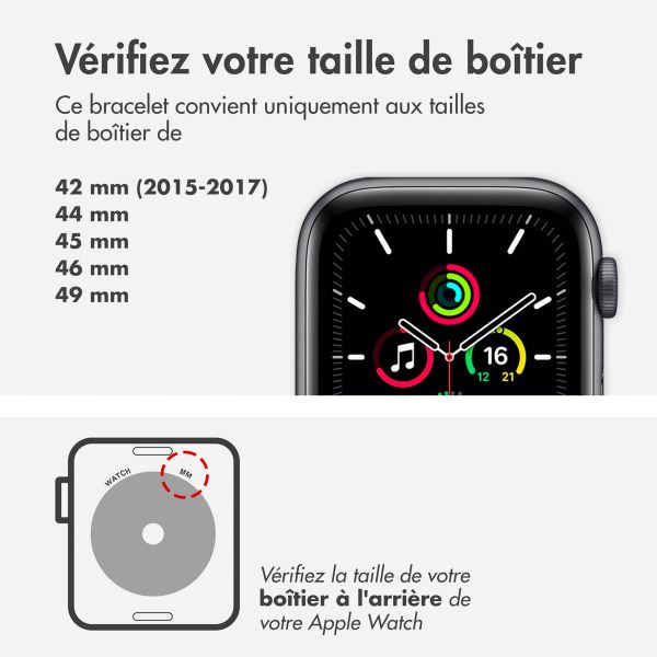 UAG Monarch | Bracelet en silicone Apple Watch Series 1 à 10 / SE / Ultra (2) (44/45/46/49 mm) - Noir/Titane