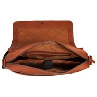 The Chesterfield Brand Sac ordinateur 15-15.6 pouces Richard - Sac à bandoulière - Cuir véritable - Cognac