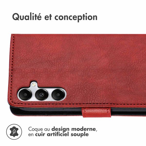 imoshion Étui de téléphone portefeuille Luxe Samsung Galaxy A15 (5G/4G) - Rouge