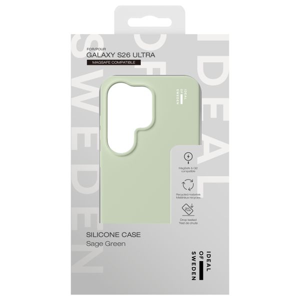 iDeal of Sweden Coque en silicone avec MagSafe Samsung Galaxy S26 Ultra - Sage Green