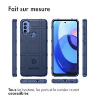 imoshion Coque Arrière Rugged Shield Motorola Moto E20 / E30 / E40 - Bleu foncé