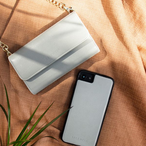 Selencia Pochette amovible en cuir végétalien Eny iPhone Xr - Gris