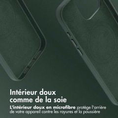Accezz Coque arrière en cuir avec MagSafe Apple iPhone 15 Pro Max - Cedar Green
