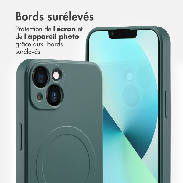 imoshion Coque Couleur avec MagSafe Apple iPhone 13 - Vert foncé