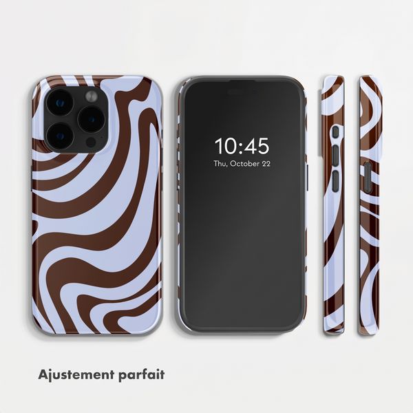Selencia Coque arrière Vivid avec MagSafe Apple iPhone 15 Pro - Dream Swirl Chocolate