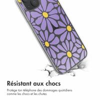 imoshion Coque design pour iPhone 15 - Tropical Violet Flowers Connect