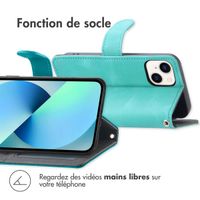 imoshion Etui de téléphone portefeuille avec cordon iPhone 13 - Turquoise