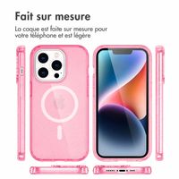 imoshion Coque Pailletée avec MagSafe Apple iPhone 14 Pro - Paillettes Rose