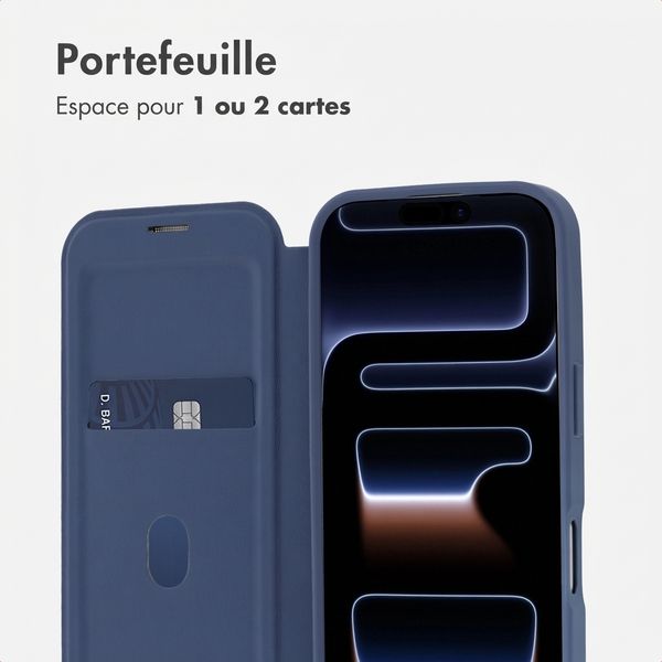 imoshion Bookcase transparente avec MagSafe Apple iPhone 17 Pro - Bleu