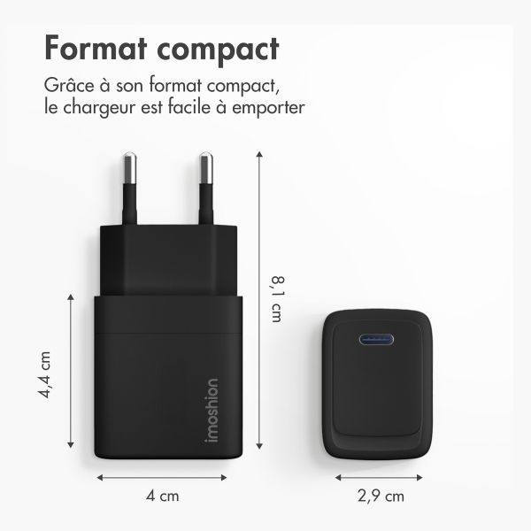 imoshion Adaptateur secteur 20 watts | USB-C - Noir