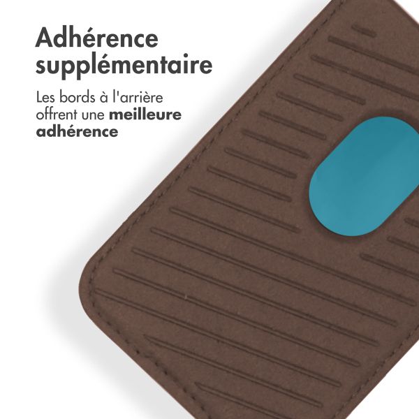 Accezz Porte-cartes en cuir - Compatible avec MagSafe et Qi2 - Coffee Brown