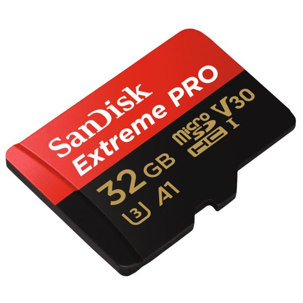 SanDisk microSD Extreme PRO - 32GB - Inclus un adaptateur SD et RescuePro Deluxe - UHS-I/U3/Full HD/4K UHD