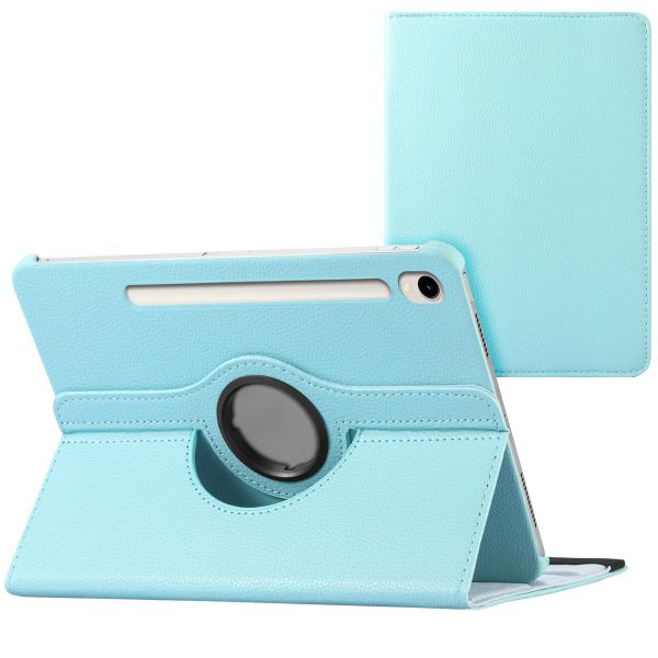 imoshion Coque tablette rotatif à 360° Samsung Galaxy Tab S9 11.0 pouces / Tab S9 FE 10.9 pouces - Bleu clair