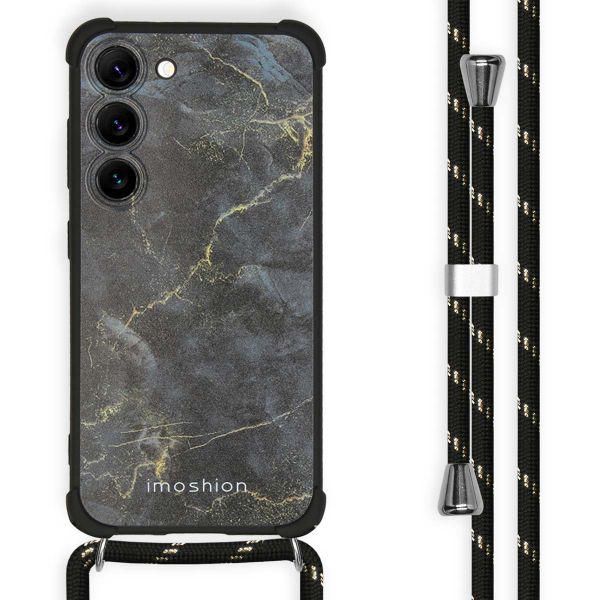 imoshion Coque Design avec cordon Samsung Galaxy S23 - Black Marble