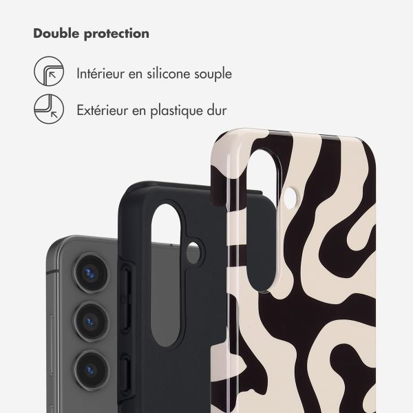 Selencia Coque arrière Vivid Samsung Galaxy S25 - Art Wave Black