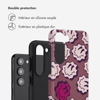 Selencia Coque arrière Vivid Samsung Galaxy S23 - Wavy Smiley Pink